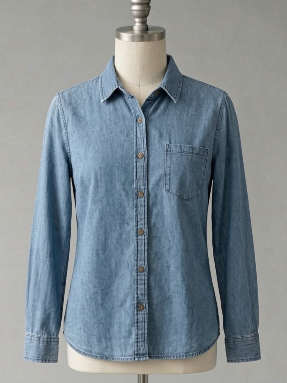 Old Navy | 'The Classic Shirt' Light Wash Chambray Button Down | Size Large